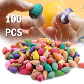 100Pcs Backflow Incense Cones Burner Heavy Smoke Waterfall Buddhism Smoke Cones