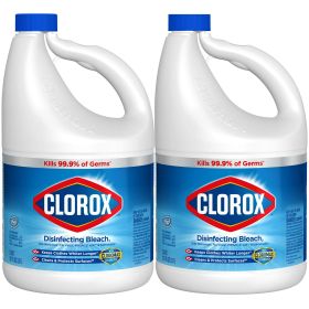 Clorox Regular Liquid Bleach, 121 oz Bottle, 2 ct