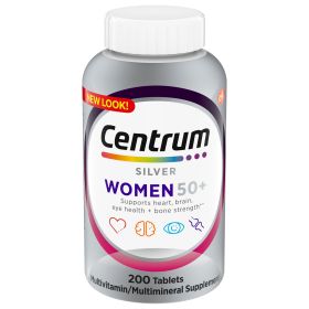 Centrum Silver Multivitamins for Women Over 50; Multimineral Supplement; 200 Count