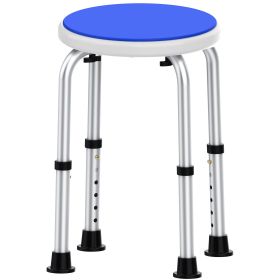 Adjustable Shower Chair for Inside Shower, Kekoy Round Bath Stool for Compact Showers and Tubs