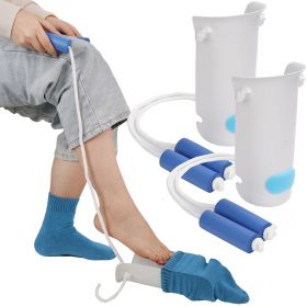 KEKOY 2 Pcs Sock Helper Aid Tool with Foam Handles, Sock Aid Device for Seniors, Sock Assist Device for Elderly, Senior, Pregnant