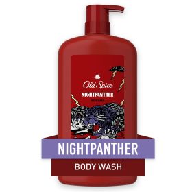 Old Spice Body Wash for Men, NightPanther, Long Lasting Lather, for All Skin Types, 33.4 fl oz