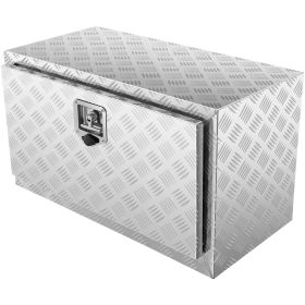 VEVOR Underbody Truck Box, 30"Ã—14"Ã—16" Pickup Storage Box, Heavy Duty Aluminum Diamond Plate Tool Box with Lock and Keys