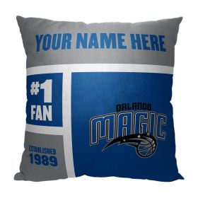 [Personalization Only] OFFICIAL NBA Colorblock Personalized Pillow - Orlando Magic