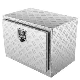 VEVOR Underbody Truck Box, 24"Ã—17"Ã—18" Pickup Storage Box, Heavy Duty Aluminum Diamond Plate Tool Box with Lock and Keys