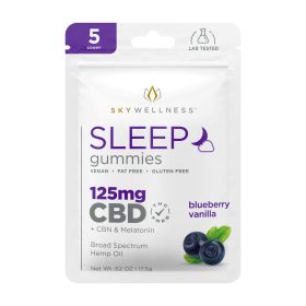 Sky Wellness CBD Sleep Gummies 125mg 5ct + CBN + Melatonin