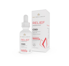 Sky Wellness CBD Relief Oil Drops 1000mg Peppermint