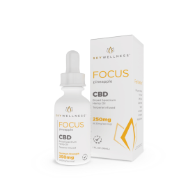 Sky Wellness CBD Focus Oil Drops 250mg Pineapple